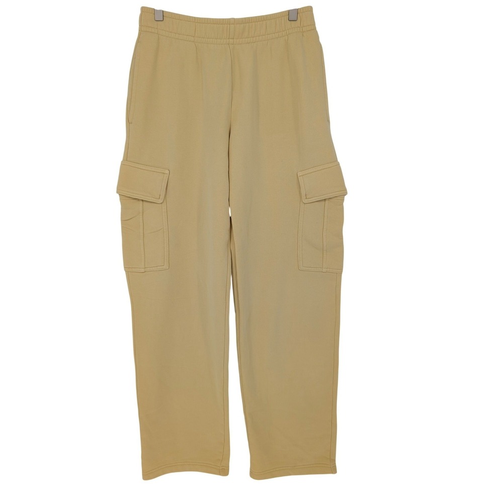 Aritzia Tna Cozy Fleece Mega Cargo Sweatpants Women XS Pastel Yellow Wide Leg